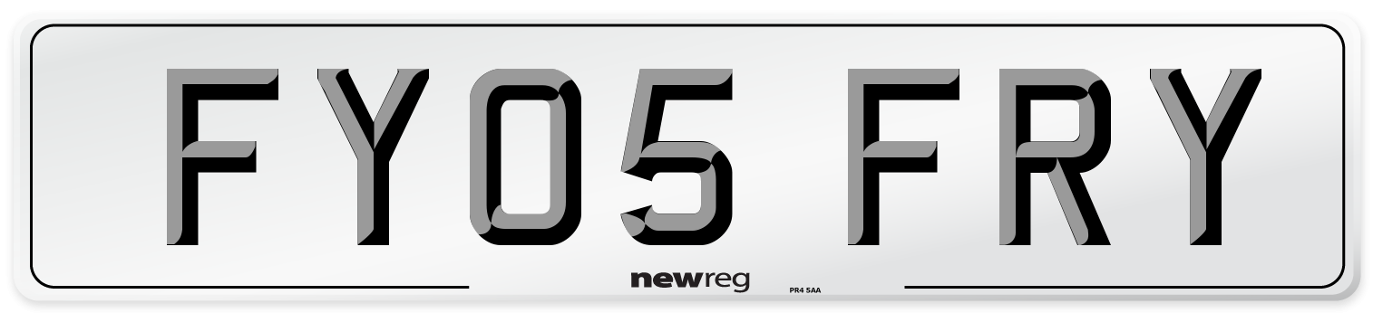 FY05 FRY Number Plate from New Reg